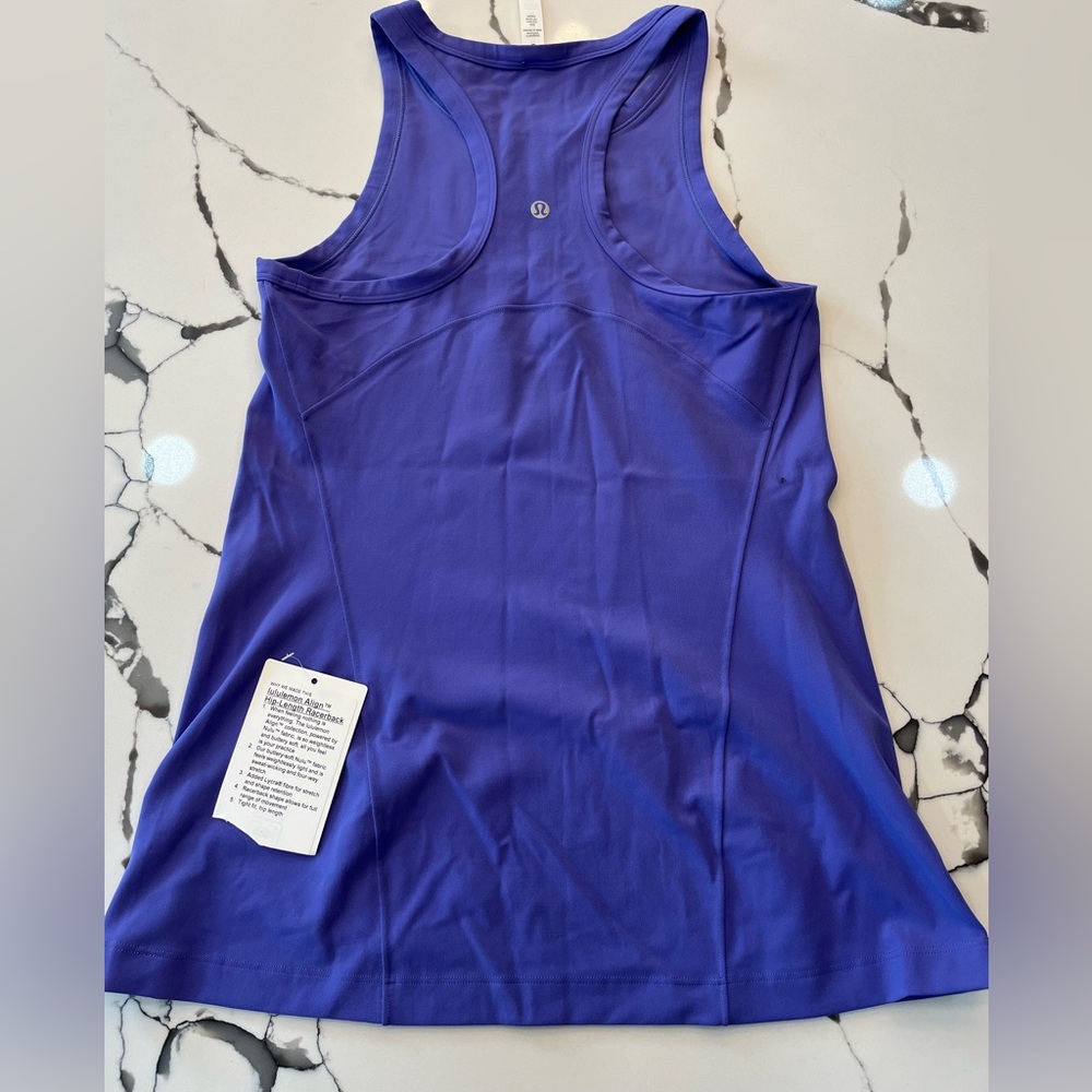 Lululemon align racerback tank hip length, with tags